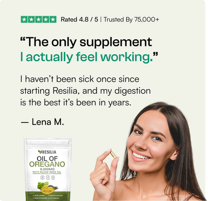 Resilia Softgels with Black Seed Oil 6000mg – Organic Oregano Oil